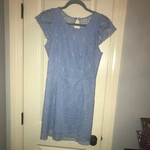 Signature 8 Blue Lace Open Back Dress